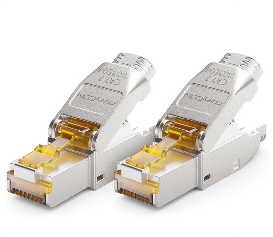 VCELINK CAT 7 RJ45-stekker, CAT 7-netwerkstekker, LSA-afgeschermde RJ45 VCELINK CAT 7 RJ45-stekker, CAT 7-netwerkstekker, LSA-afgeschermde RJ45