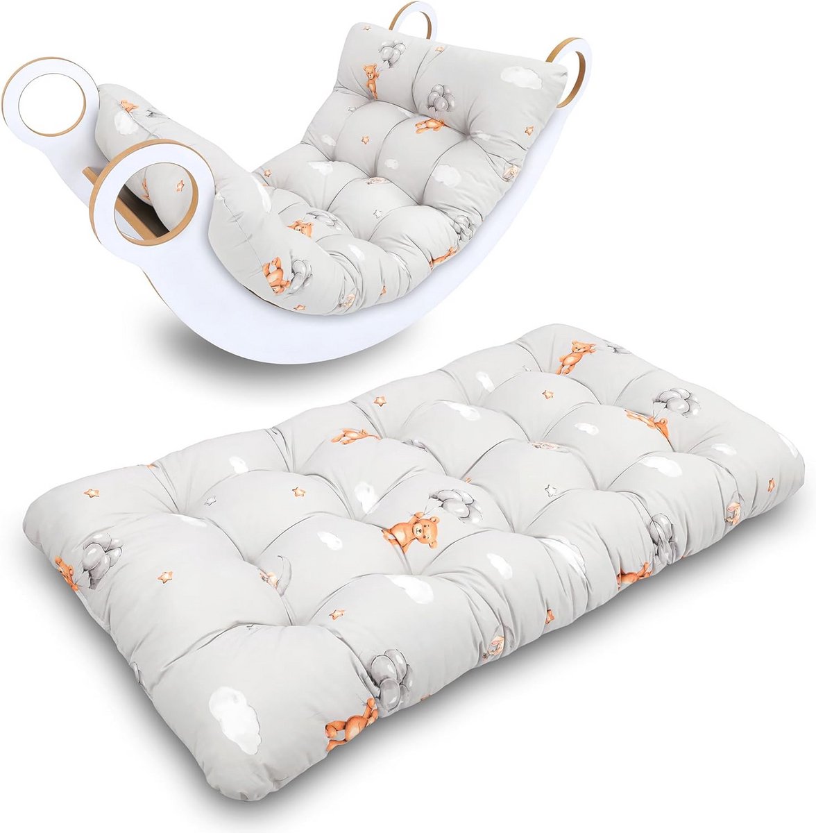 Kruipdeken en Vloerkussen 60x120 cm voor Kinderen - Speelkleed en Kussen voor Kinderspeelgoed