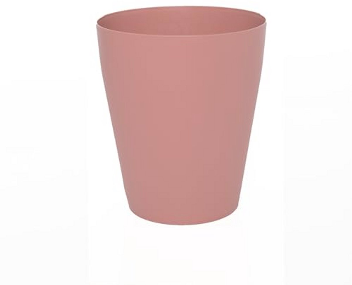 Kunststof Prullenbak voor Kinderkamer en Kantoor - 12L, Hoogte 26,5 cm, Roze