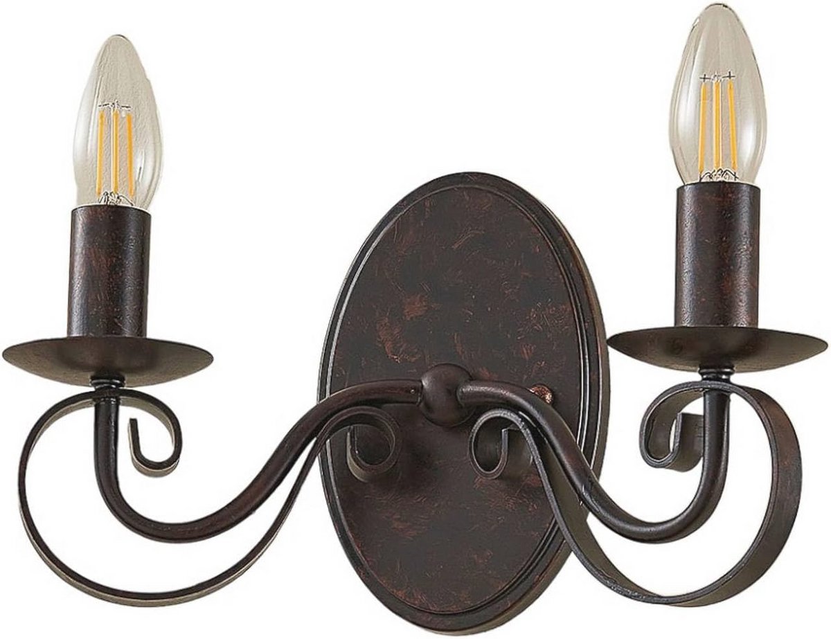 Landelijke Wandlamp Bruin - Muurlamp voor Hal en Verlichting