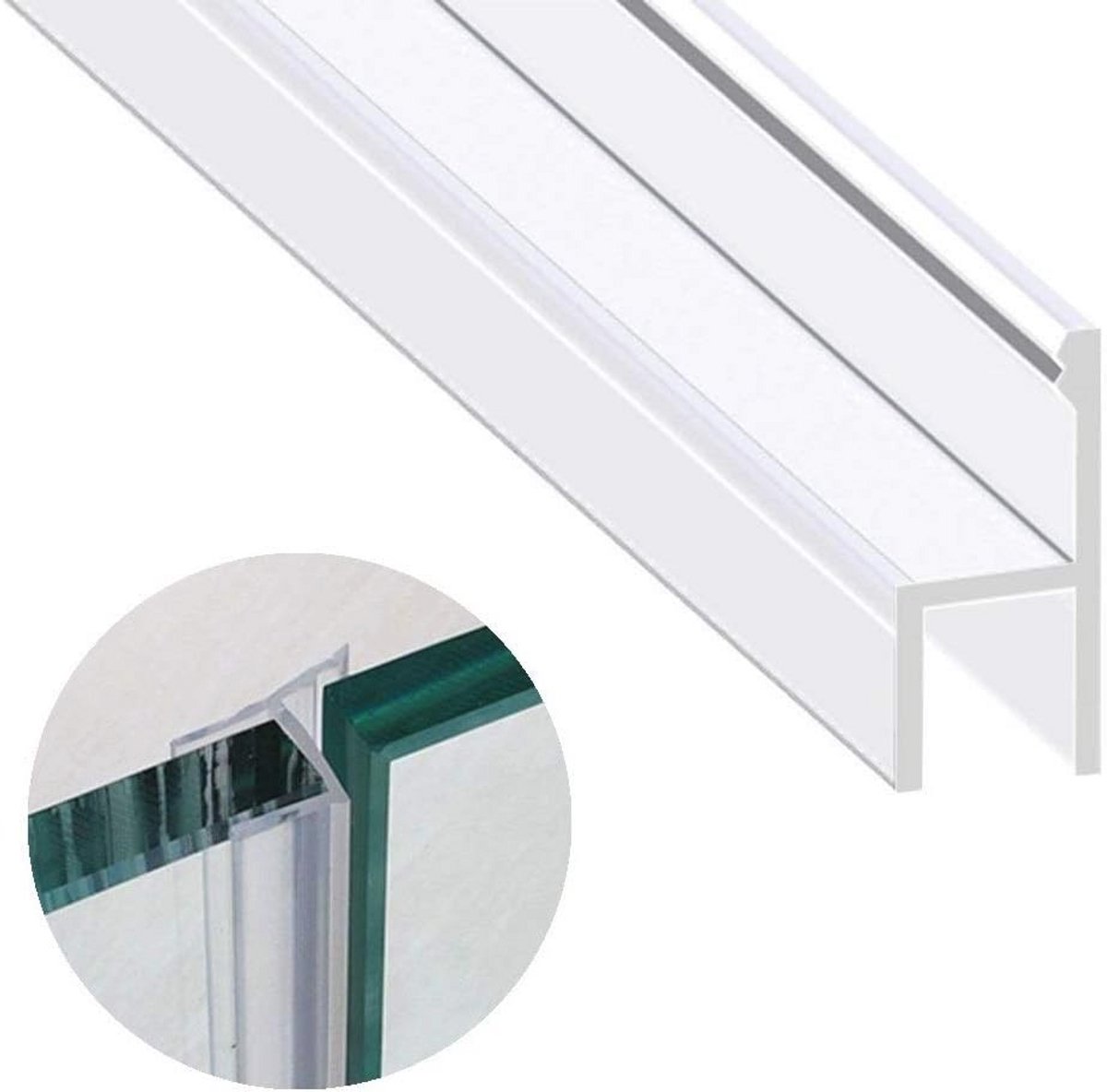 Frameloze Douchedeur Afdichtstrip 120 inch - Flexibele Siliconen Afdichting voor Douchelekken