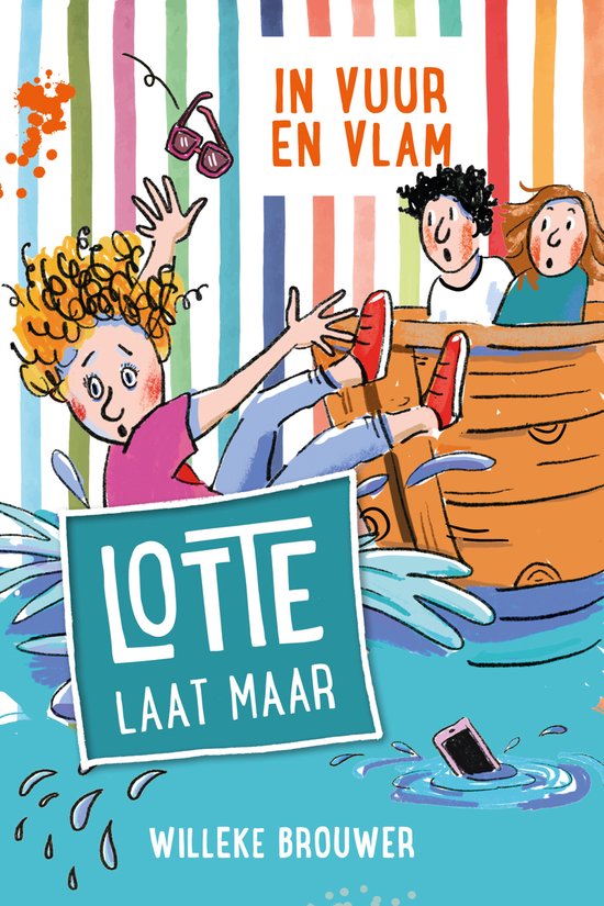 Lotte laat maar 4 - In vuur en vlam - cover