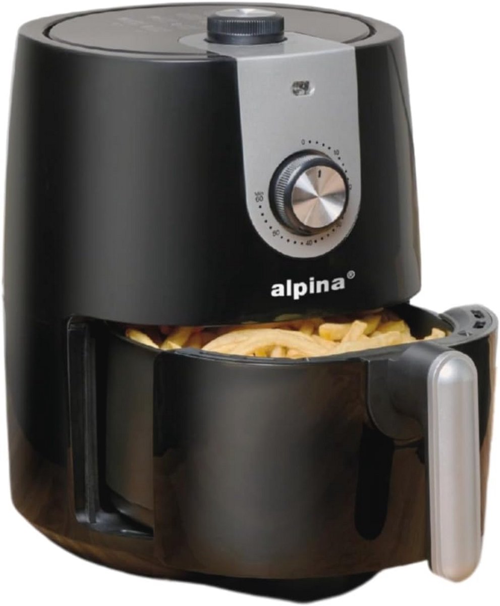 Airfryer 2L - Heteluchtfriteuse voor 2 tot 3 Personen met Timer en Aanpasbare Temperatuur - Gezond Frituren en Makkelijk schoon te maken