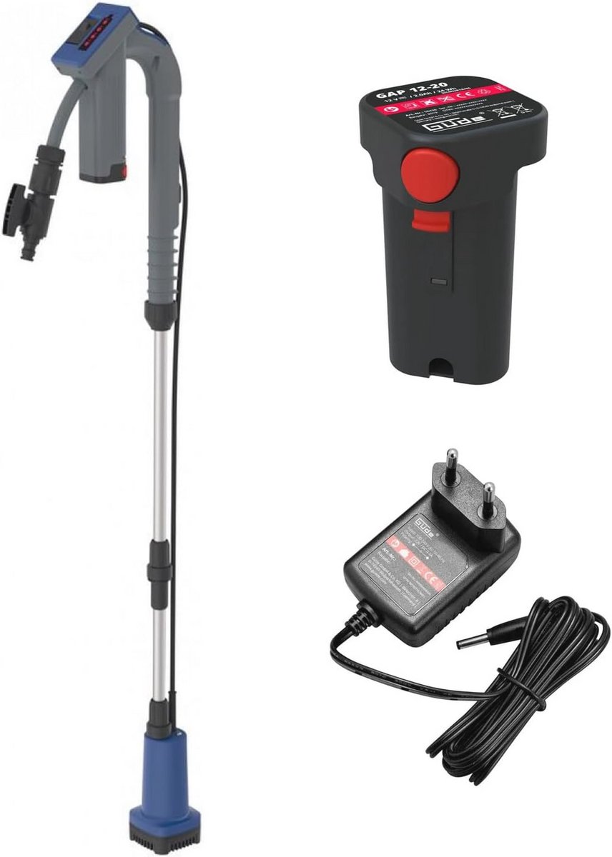 Accu Regentonpomp 12V, 1500 l/h met Droogloopbeveiliging, Opvoerhoogte 11m, Inclusief Accu