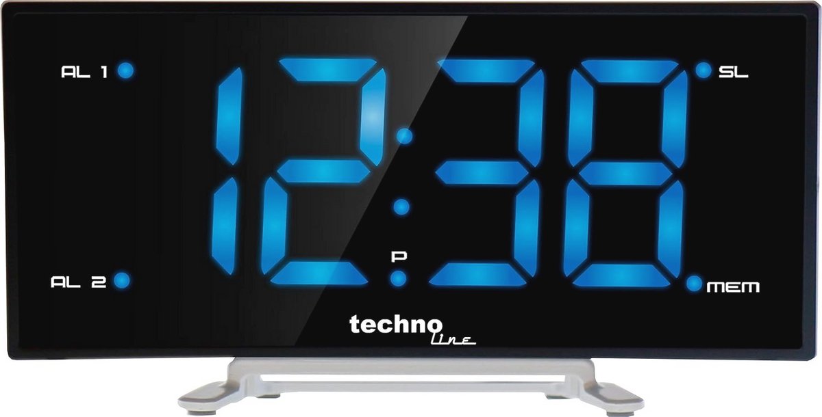 Radiowecker met Blauw LED-Display en FM-Radio