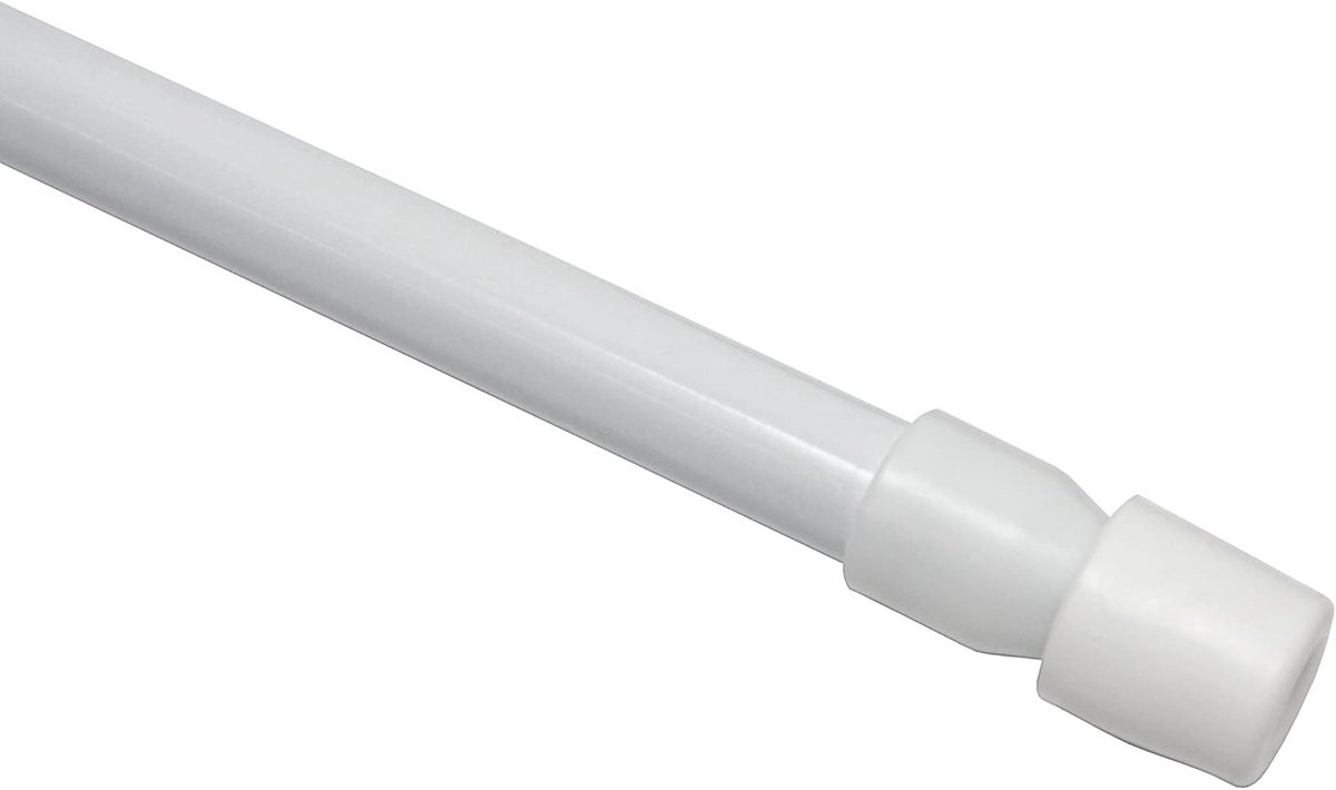 Verstelbare Tension Rod Set van 2 - Geen Boren of Schroeven, Diameter 8 mm, 45-65 cm, Wit