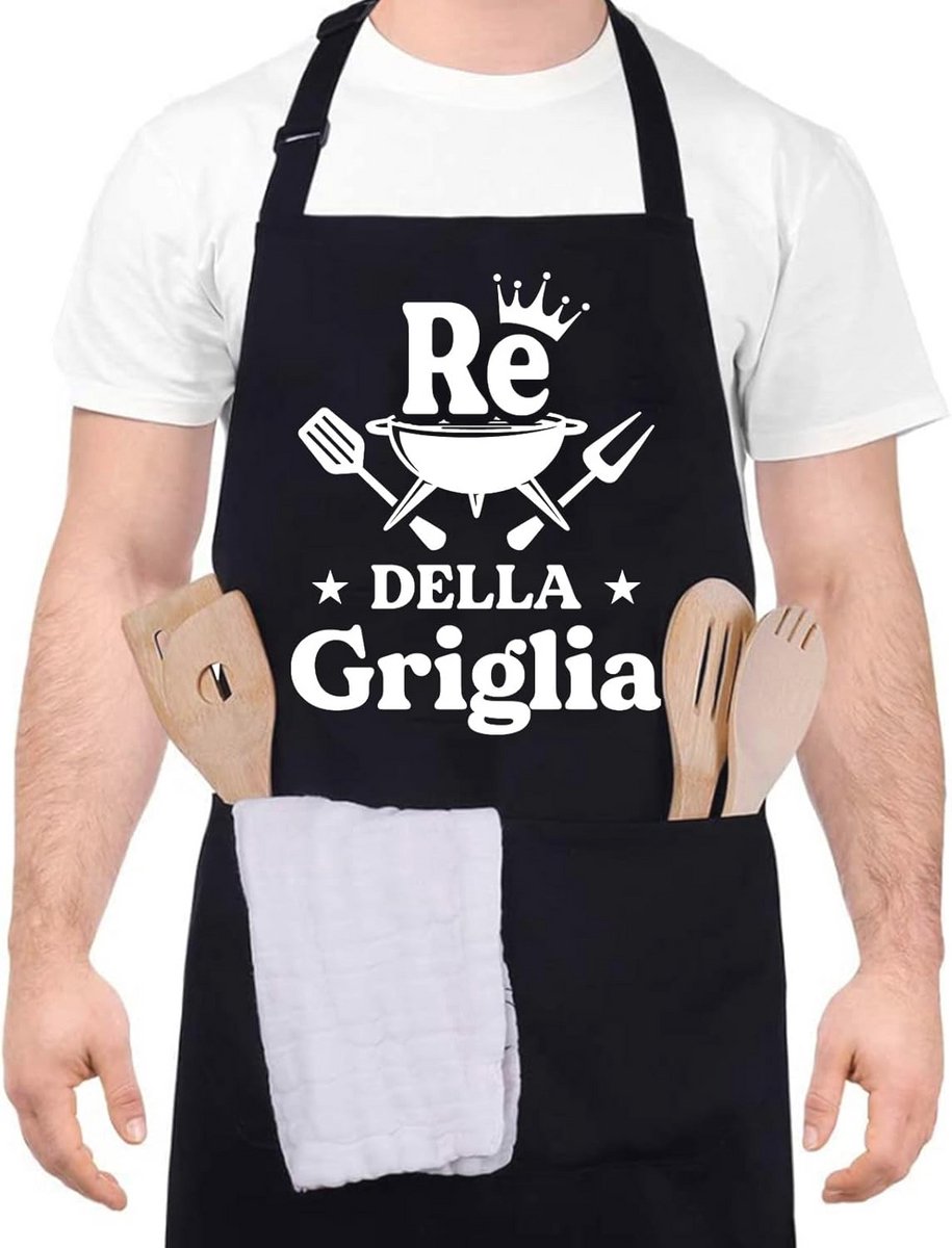 Leuke BBQ Schort voor Mannen - Waterdicht Kookschort met 2 Pocket
