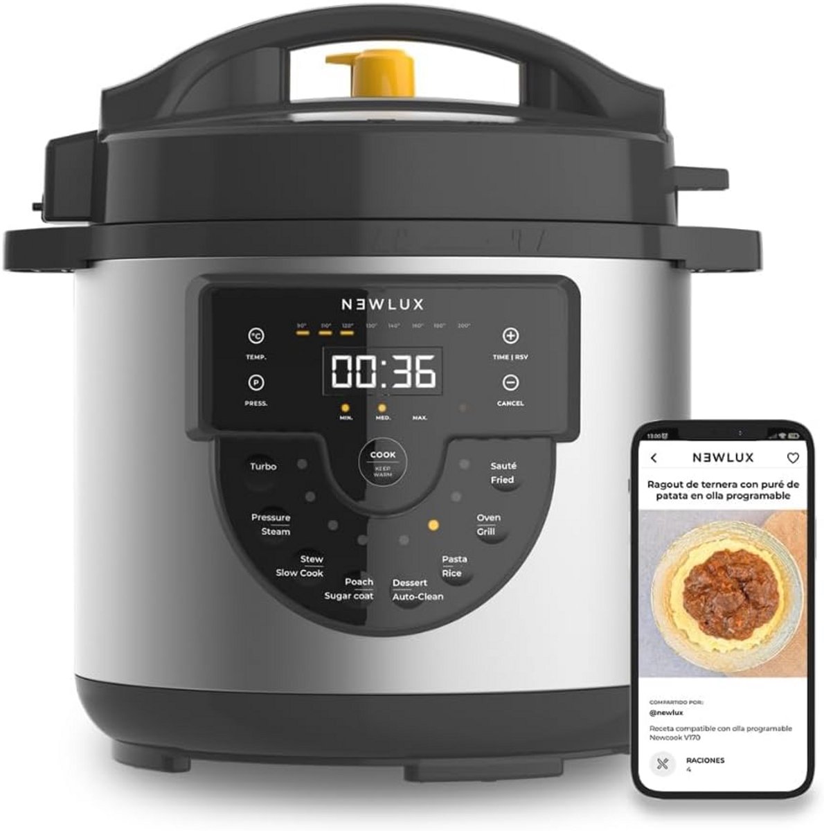 Programmeerbare Elektrische Slowcooker 6L - Multifunctionele - Programmeerbare - €230,84