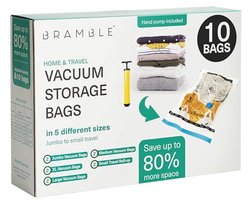 Premium Vacuum Bags with Pump - Space Saving Compression Solution for Storage and Travel