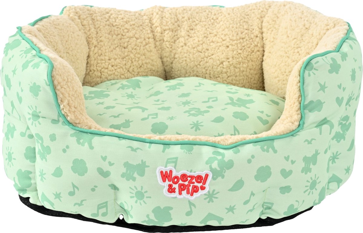 Woezel & Pip slaapmand rond groen 60cm