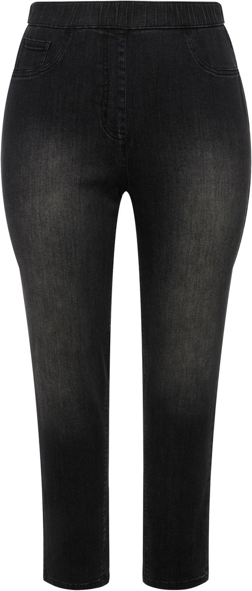 Angel of Style - Dames - Jegging Jule Slim Fit waseffecten elastische tailleband - Zwart - Maat 112