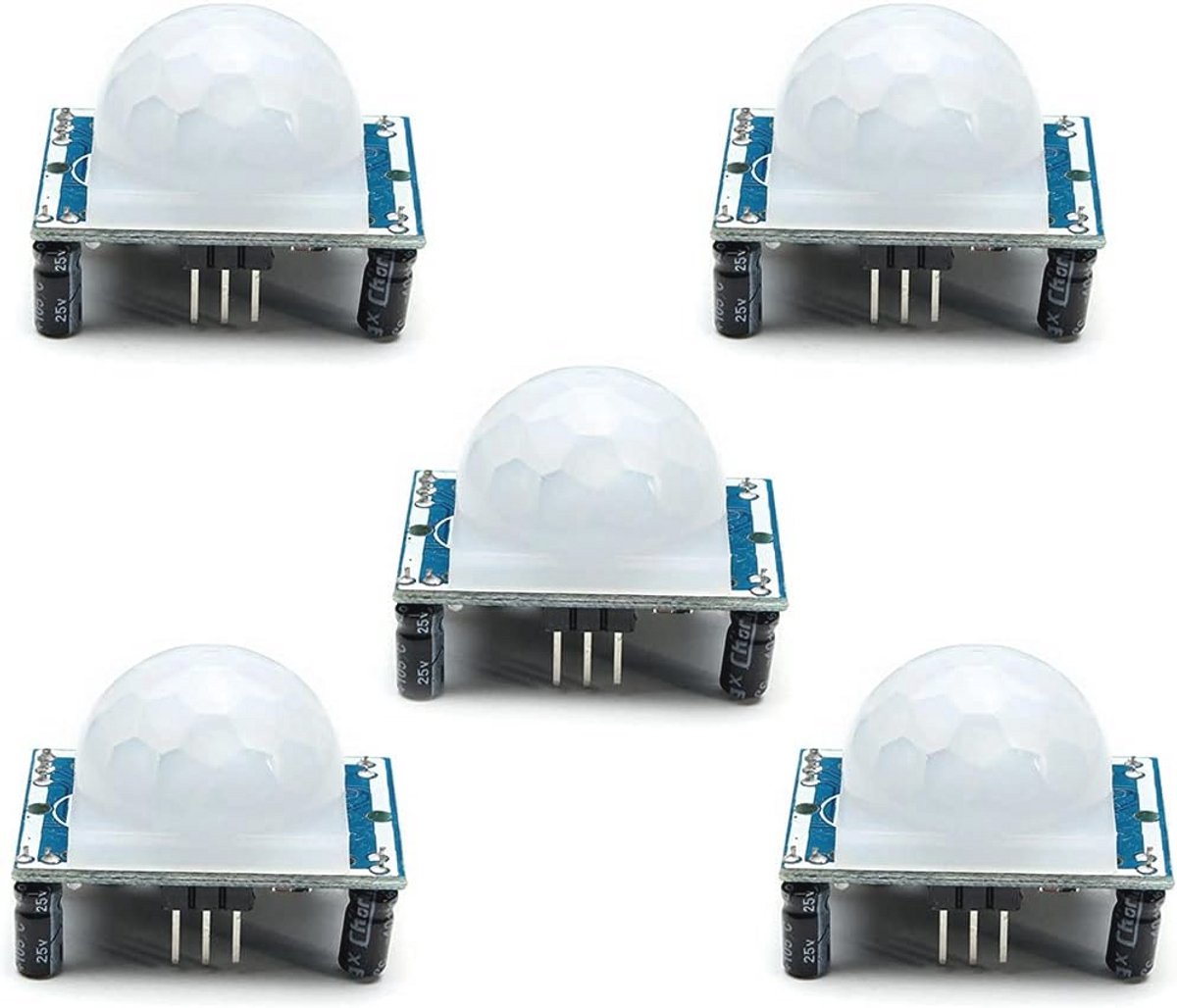 5 stuks Human Sensor Module Pyro-elektrische Infrarood PIR Bewegingsdetector Modules