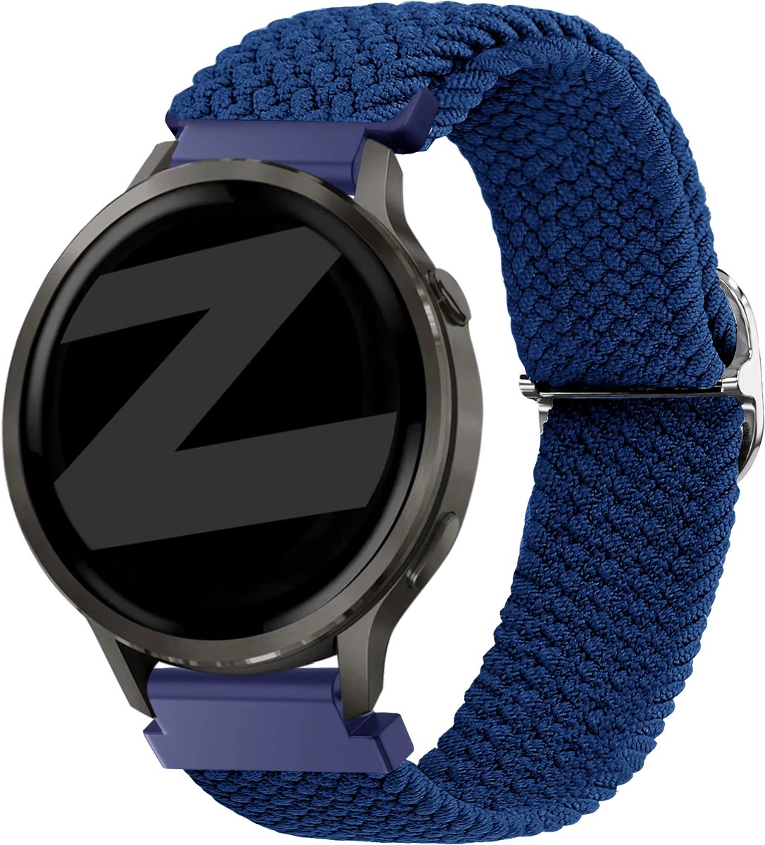 Bandz gevlochten nylon bandje (18mm) - Geschikt voor Garmin Vivoactive 4s / Vivomove 3s / Venu 2s / Venu 3s / Forerunner 255s / Forerunner 265s / Venu 4 - 41mm - Blauw
