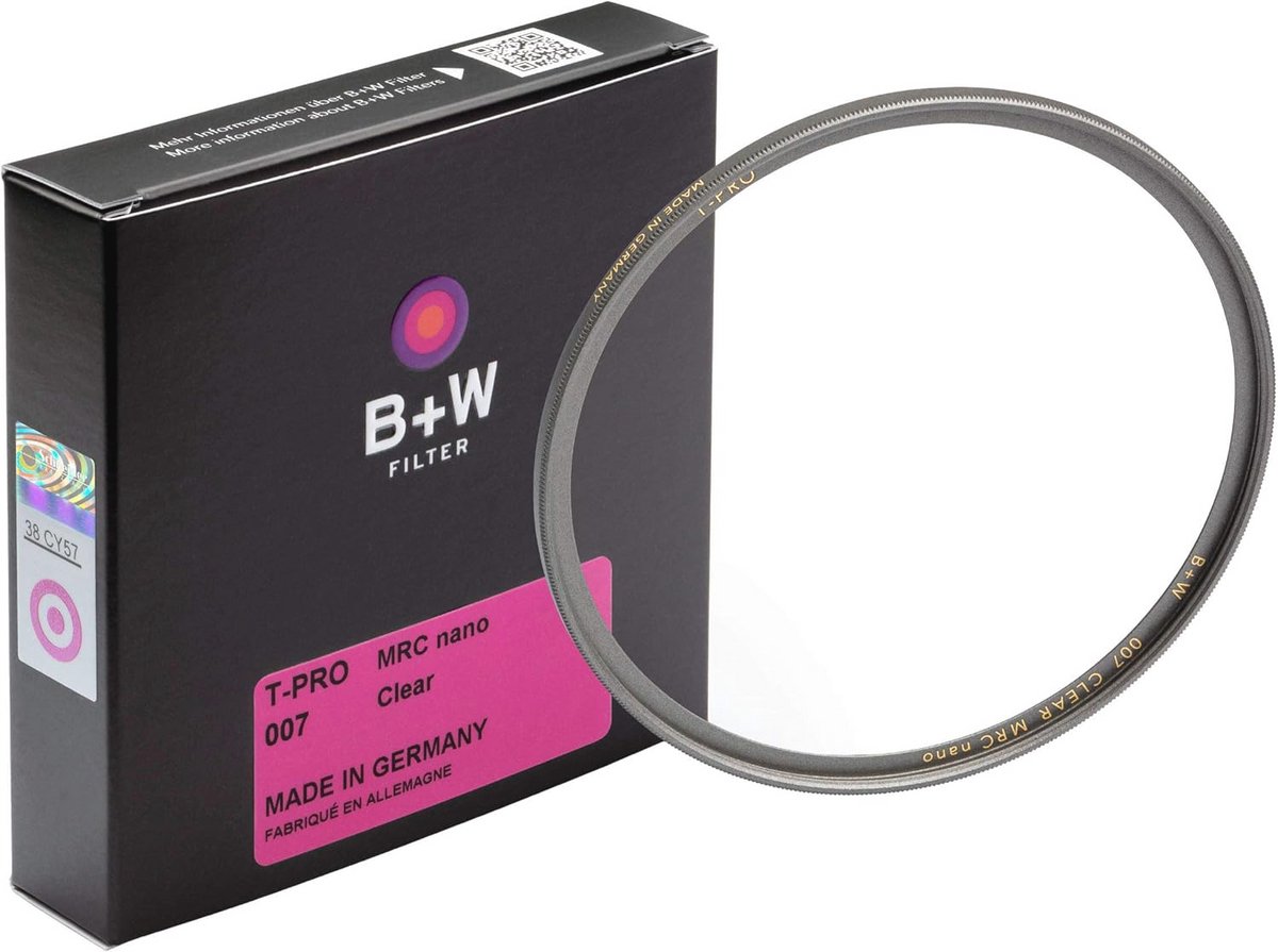 Doorzichtig fotografiefilter voor cameralens - ultradun, 95 mm, multi-resistent met nano-coating