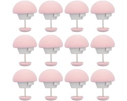 Roze donsdekenclipset (12 stuks) - Donsdekenclips, dekbedhouder, geschikt voor dekbedden, kussens en gordijnen (roze)