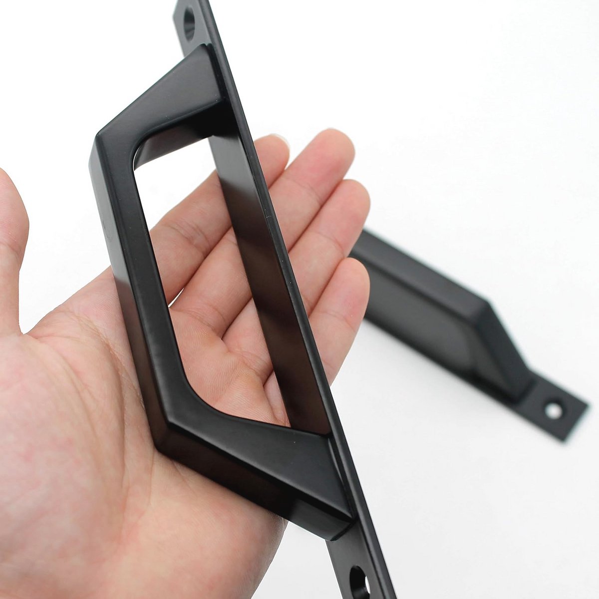 Schuifschuur deurklink voor houten tuindeur - 19,6 cm zwart