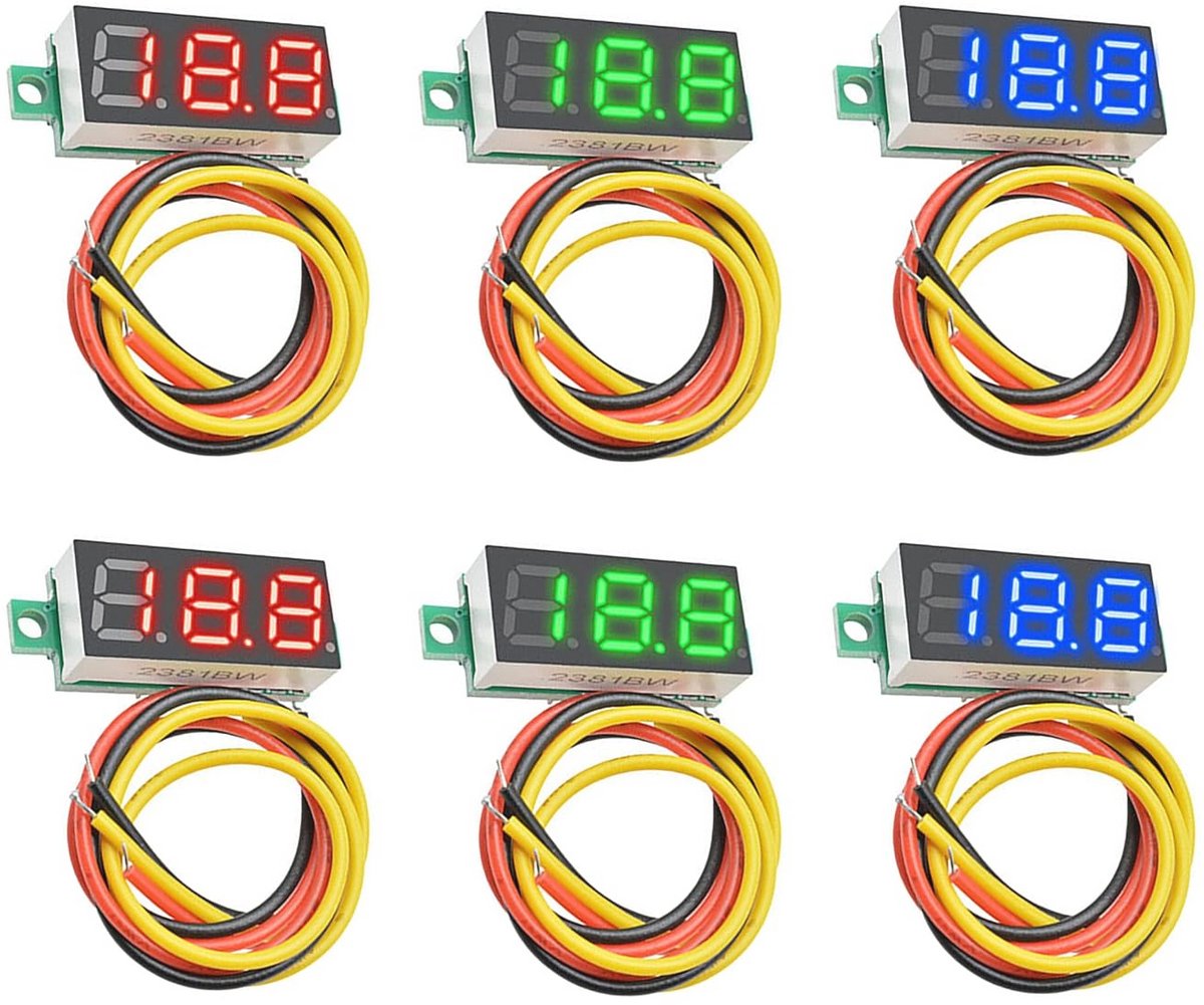 Mini Digitale Voltmeter 0-100V DC met LED Display - 0.28 Inch