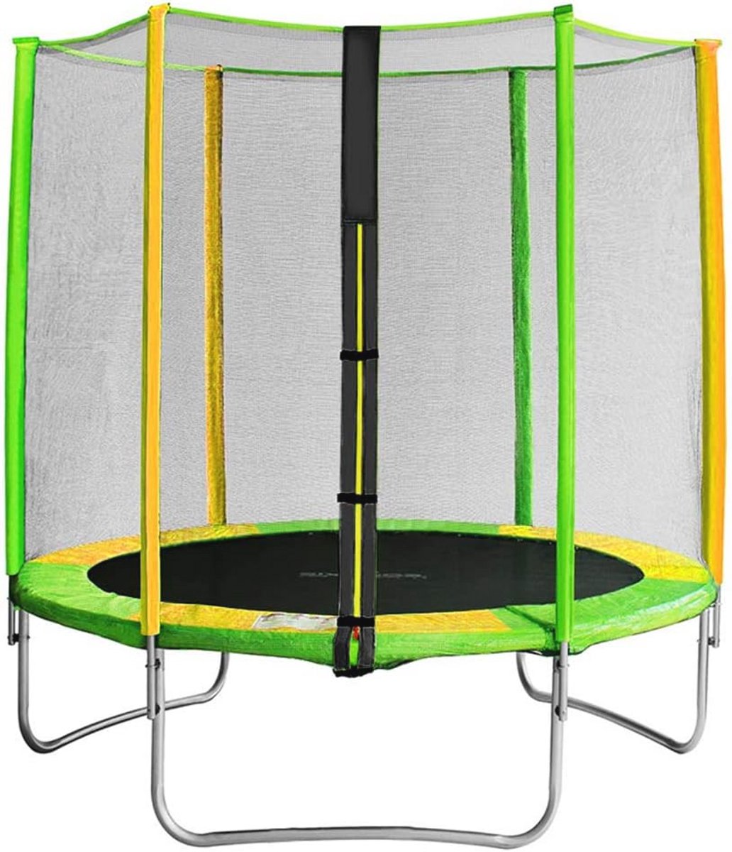 Trampoline voor kinderen Ø 150 cm met veiligheidsnet en randbescherming - Tuin en outdoor