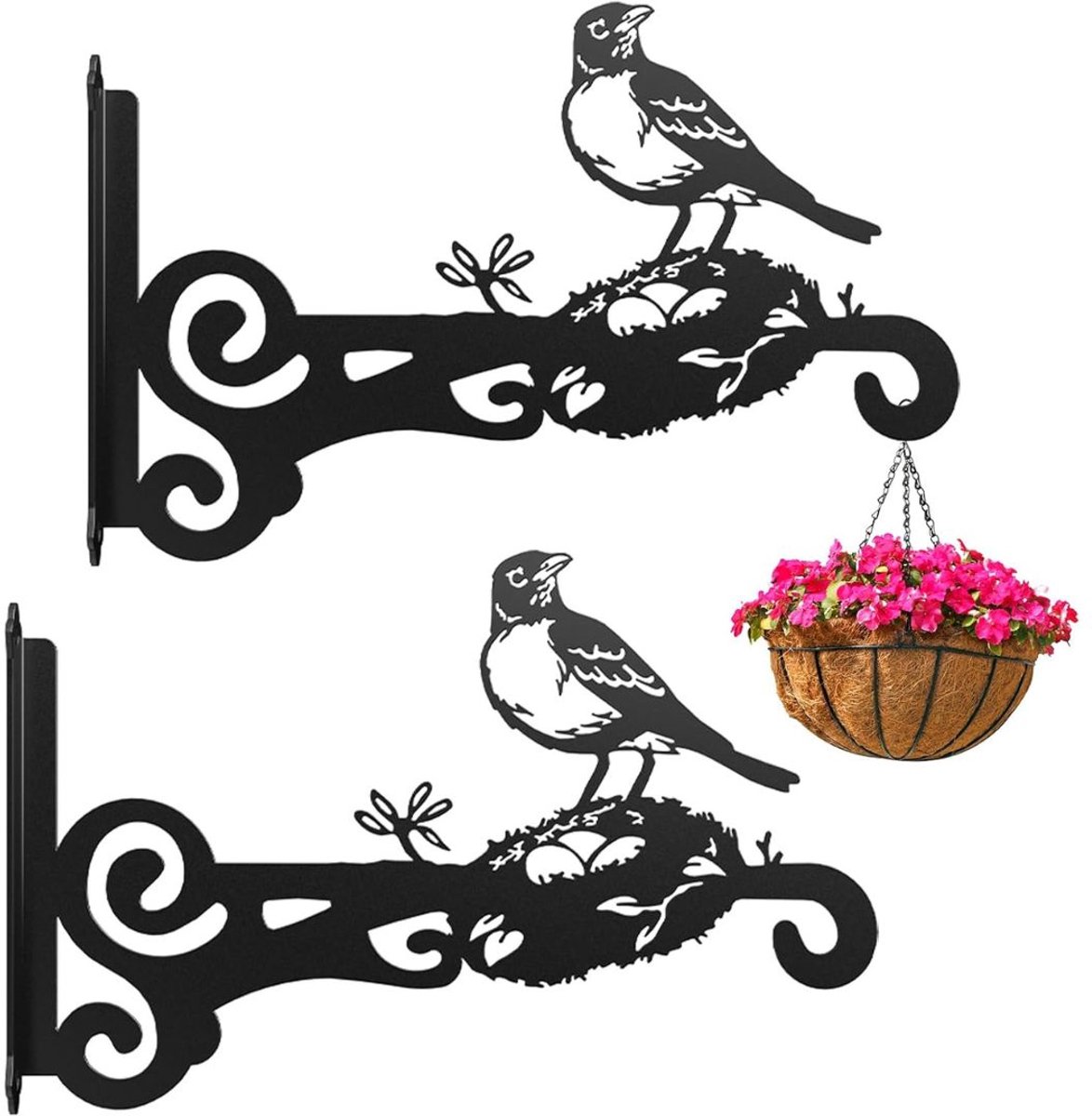 White-Label® Plantenhaak Hanging Basket - Muurhaak voor Planten - Wandhaak
