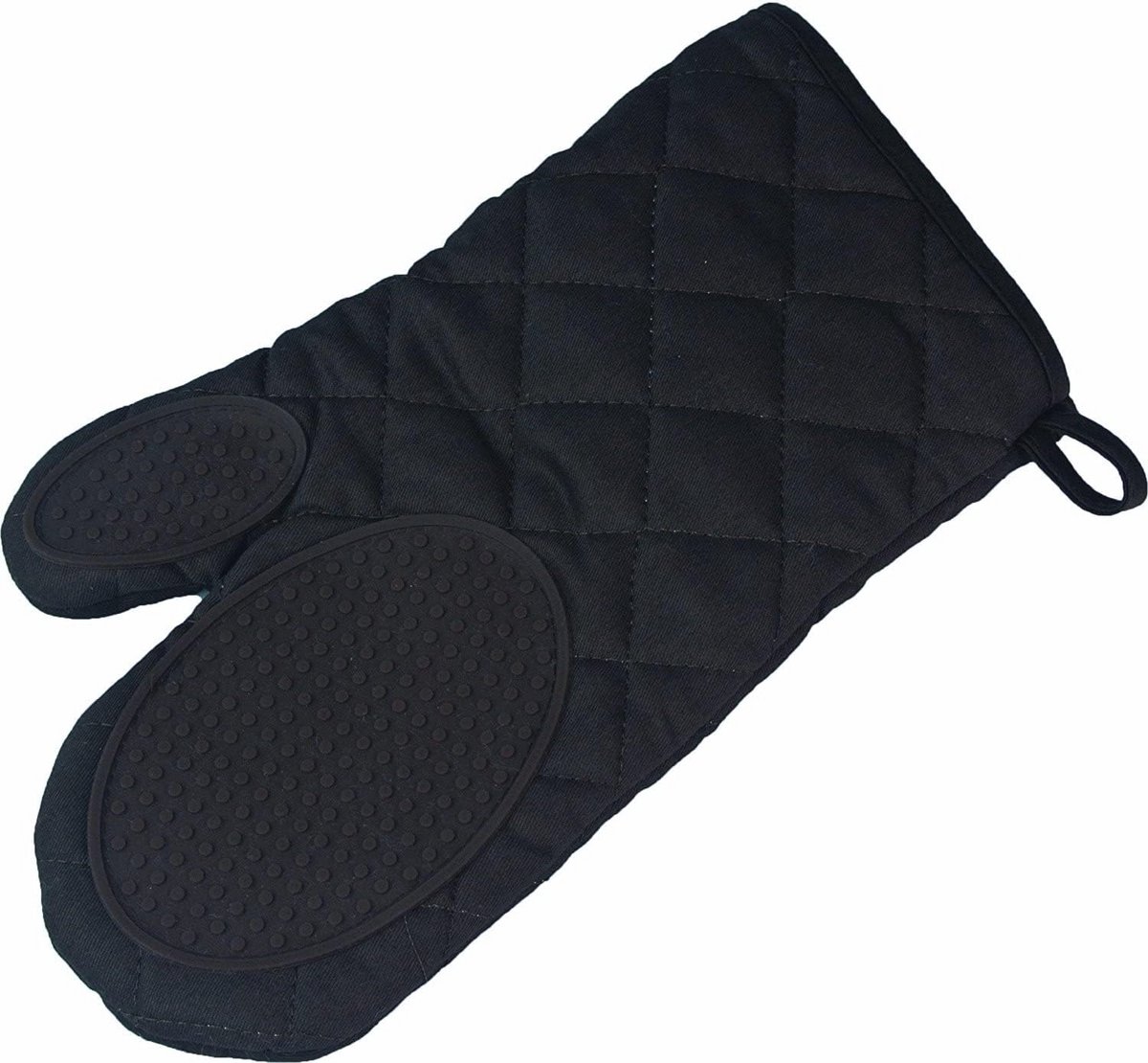 Ovenhandschoen 30 X 18 cm - Polykatoen en Siliconen - Zwart
