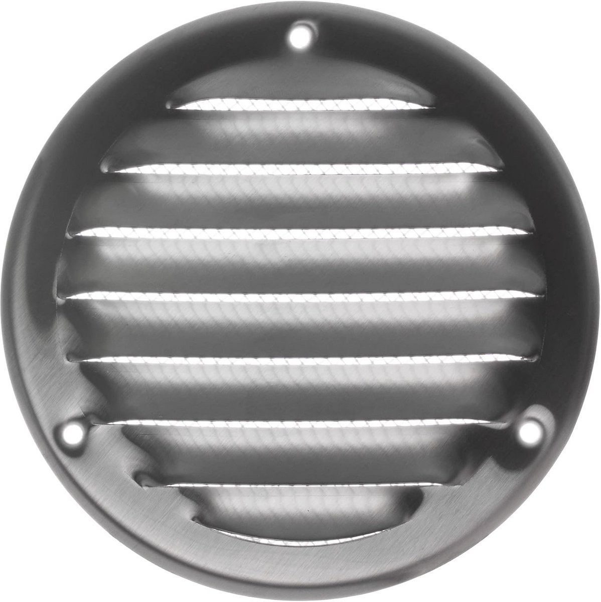 Rond ventilatierooster 100mm roestvrij staal met insectenbescherming - Ventilatie oplossing voor binnen en buiten