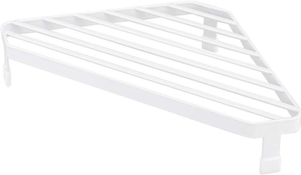 Stove Corner Rack wit, Staal, 22 x 22 x 5 cm