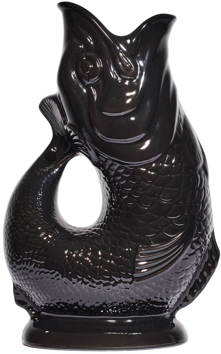 Gluckigluck waterkaraf met 'glug-glug'-geluid 1,2 l XL zwart