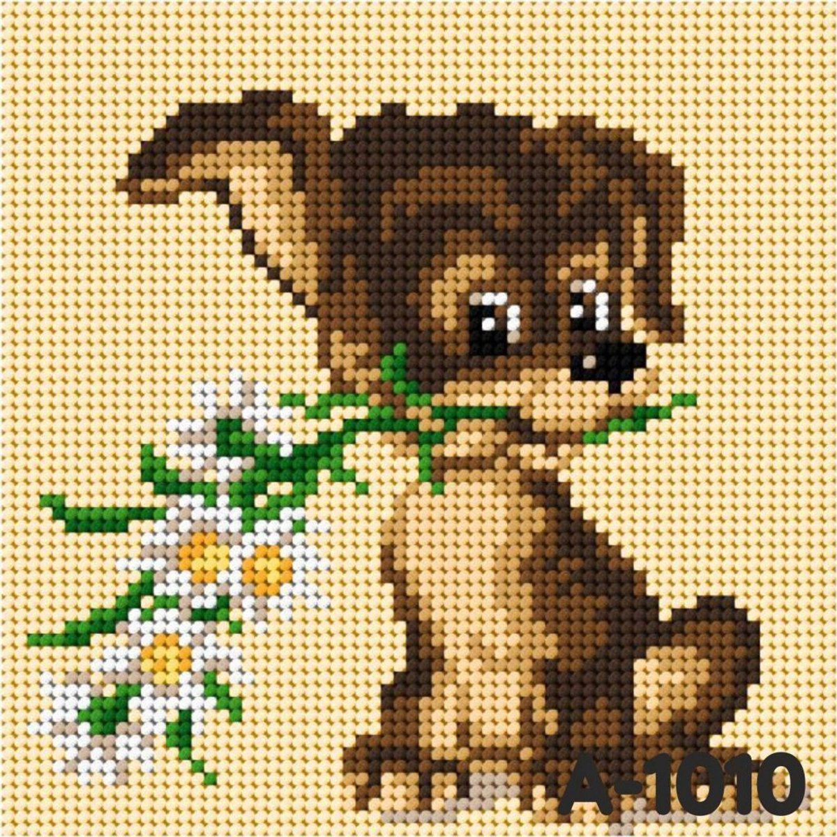 Ariadna Borduurpakket 15x15cm - Kanva met DMC Garen