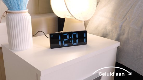 Nuvance Digitale Wekker - Digitale Klok - Wekkers voor Kinderen & Volwassenen - Reiswekker - Slaapkamer - Led Wekkers Digitaal