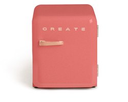 CREATE - Koelkast in retrostijl - Terracotta - Handvat Roségoud - FRIDGE RETRO 48L