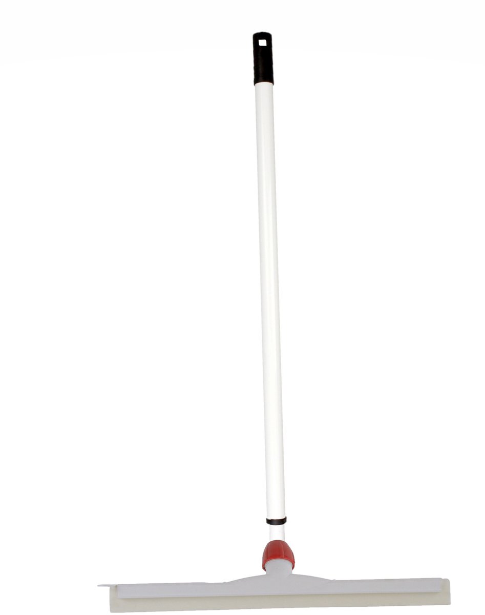 Betra Douchetrekker - vloertrekker - kunststof - wit - natuur rubber - B55 cm - Uitschuif steel wit - van 80 tot 130 cm