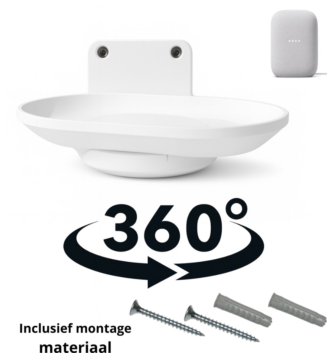 Wall Mount voor Google Nest Audio – 360 Graden ... - Bol