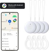Android (wit) - 4 tracker | 8 Sleutelhangers