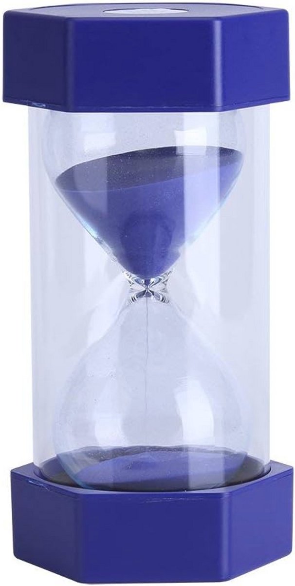 Zandloper 60 Minuten Klok voor Thuis en Kantoor - Decoratieve Timer in Blauw