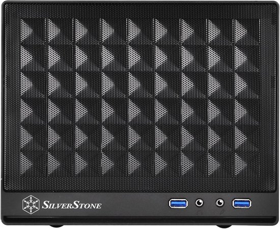 Mini ITX Cube Behuizing met Mesh Frontpaneel in Zwart | bol