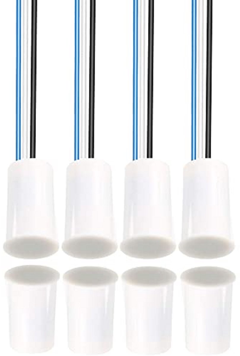4 Sets Witte Magneetschakelaar Bedrading voor Deursensor Alarmsysteem
