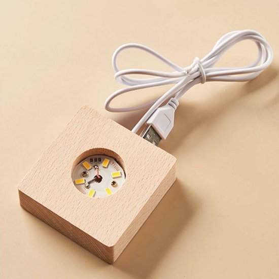 Kytpyi Nachtlampje, maanlamp, 3D-gravure, nachtlampje voor kinderen en volwassenen, met led, 1 houten sokkel, 1 geschenkdoos, creatieve transparante kristallen bol voor cadeau, decoratie (kosmonaut) — afbeelding 5