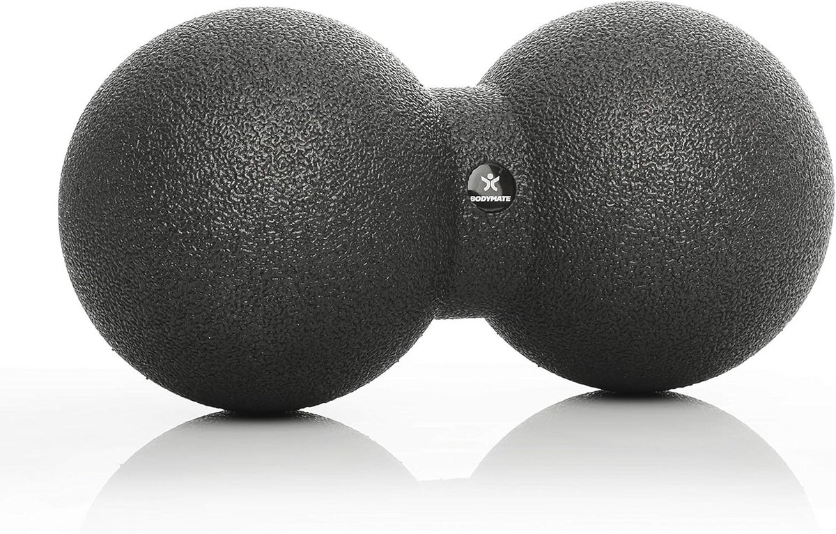 BODYMATE -fascia ball black, self-massage ball for fascia training, diameter 8/12 cm