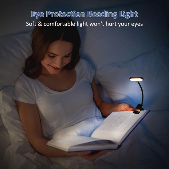 HOTUT Oplaadbare Leeslamp, Draagbare, Duurzame Mini LED