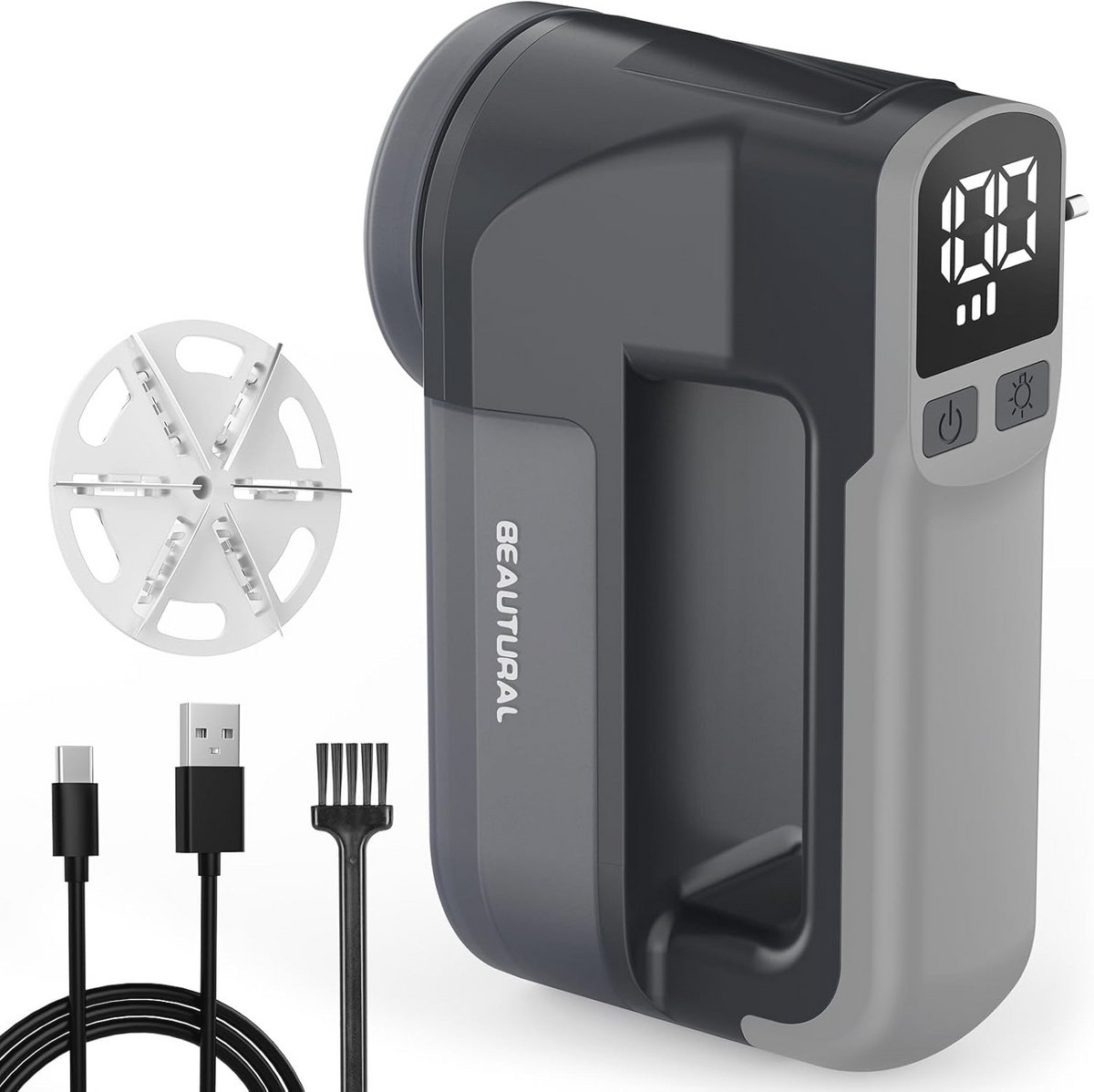 Oplaadbaar Elektronisch Pluisscheerapparaat met 3 Snelheden en 1800 mAh Batterij voor Kleding en Stoffen