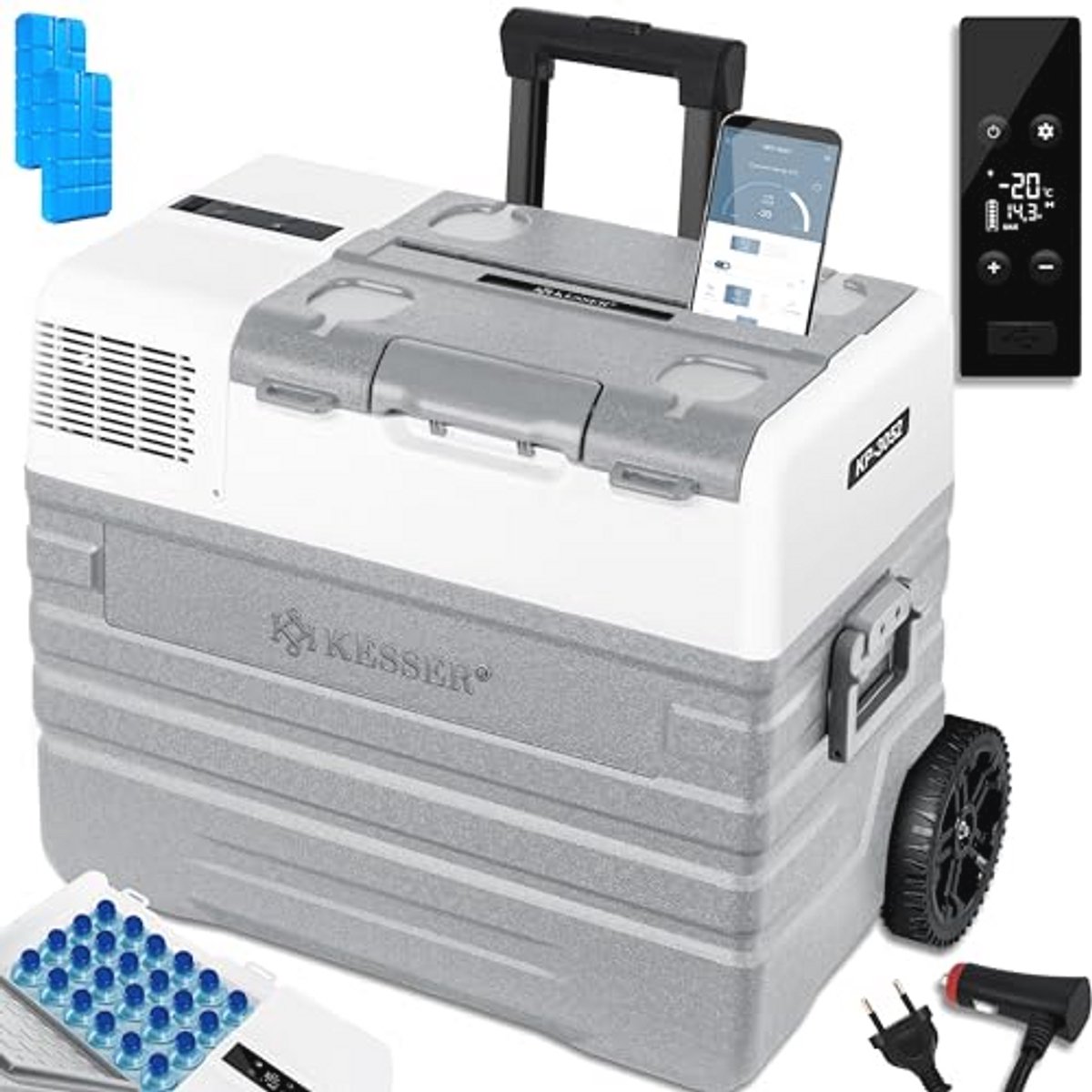 Elektrische Koelbox 52L met APP Controle en USB-Aansluiting - Ideaal voor Auto en Camping