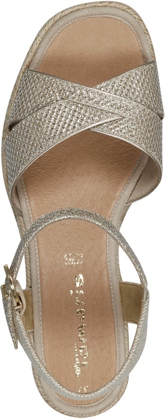 Tamaris Espadrilles goud Textiel - Maat 38