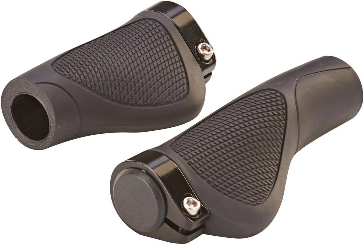 Ergonomische Fietshandgrepen met Schroefbevestiging - 132 mm, Zwart