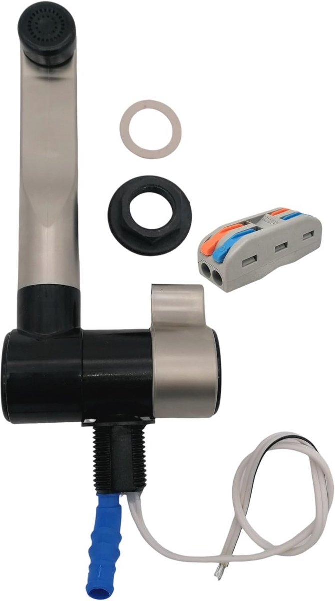 Set koudwaterkraan voor caravan en camper, 12V, met elektrische aansluiting en schakelaar