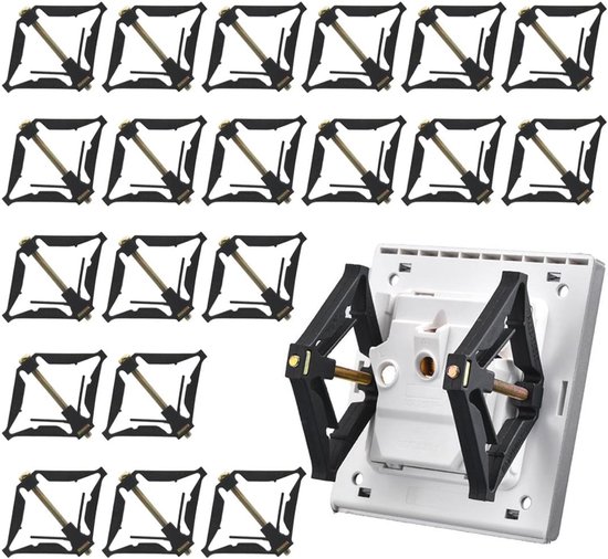 Sdkmah9 Cassette Reparatie Apparaat - Aansluitdoos Reparatie Elektricien Duurzame Hendel Wandplaat Staal Gereedschap 10 stks 86 Type Verstelbare Lengte 10 Schroeven Stevige Schakelaar En Socket 1