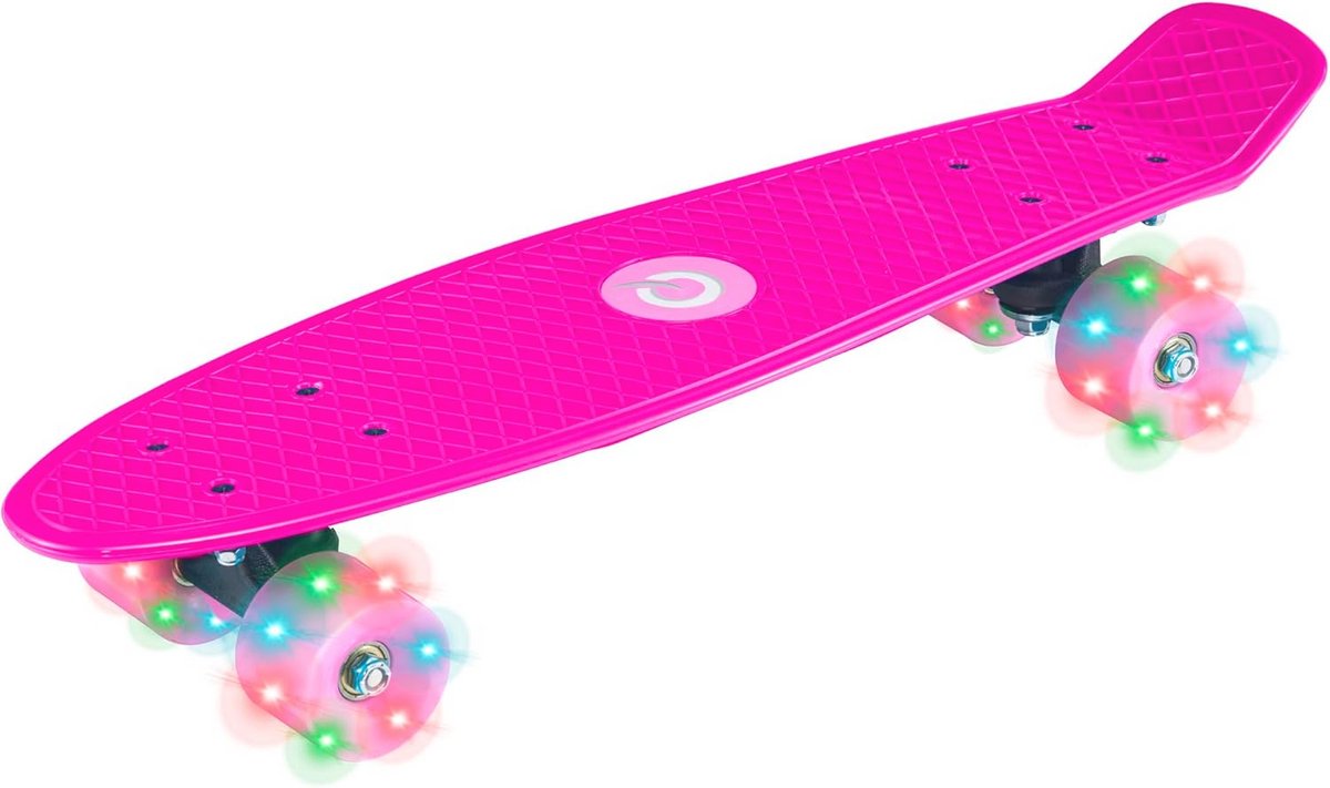 Lichtgevend Penny Board 22 inch Skateboard voor Kinderen en Tieners Mini Cruiser Compleet Board Geschikt voor Beginners Voor Alle Leeftijdsgroepen 3+ Roze