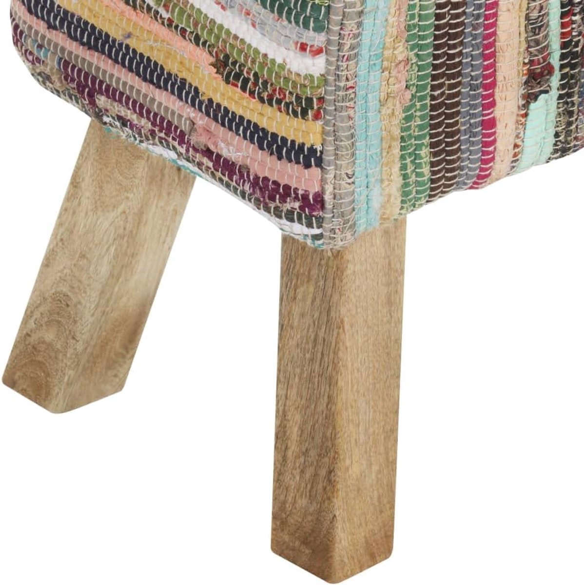 160 cm Chindi Stoffen Bank - Stoffen Bank – Multicolor – - Medahomestore
