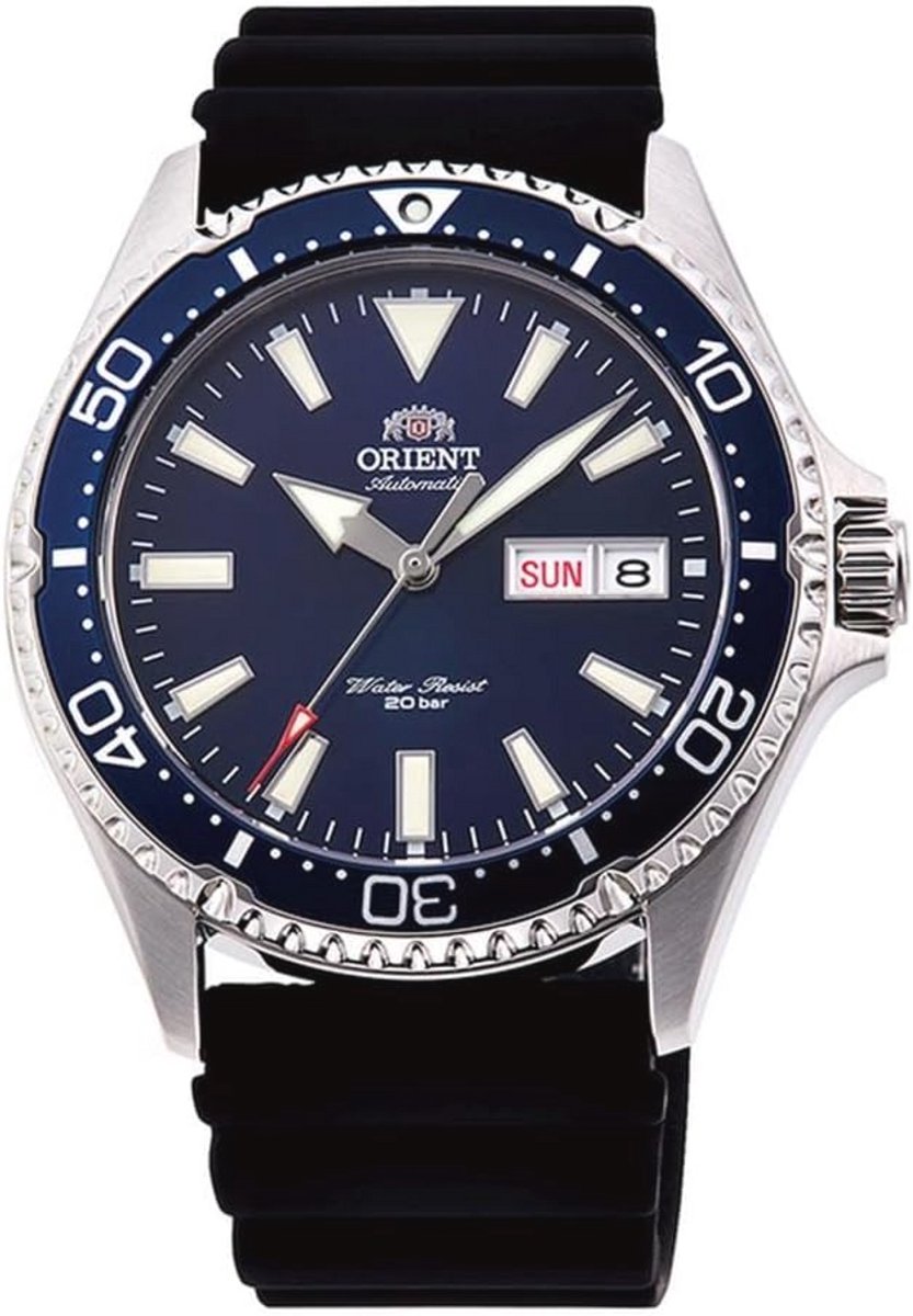 Automatisch duikhorloge met saffierglas voor heren - Staal of siliconen - Blauw