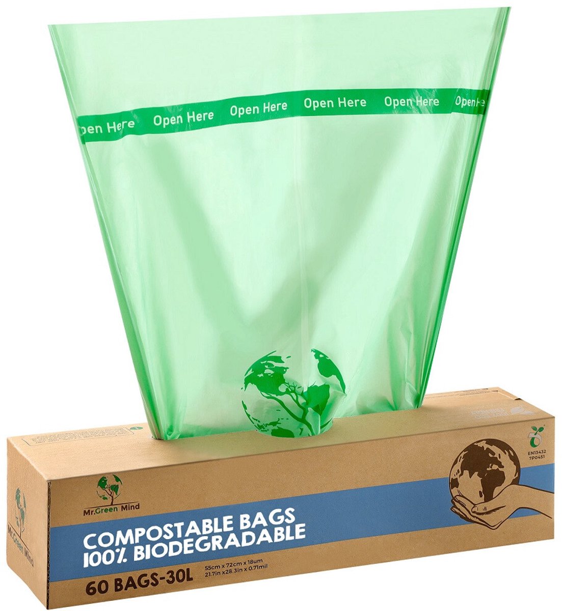 Mr. Green Mind Biozak 30 Liter 60 zakken -