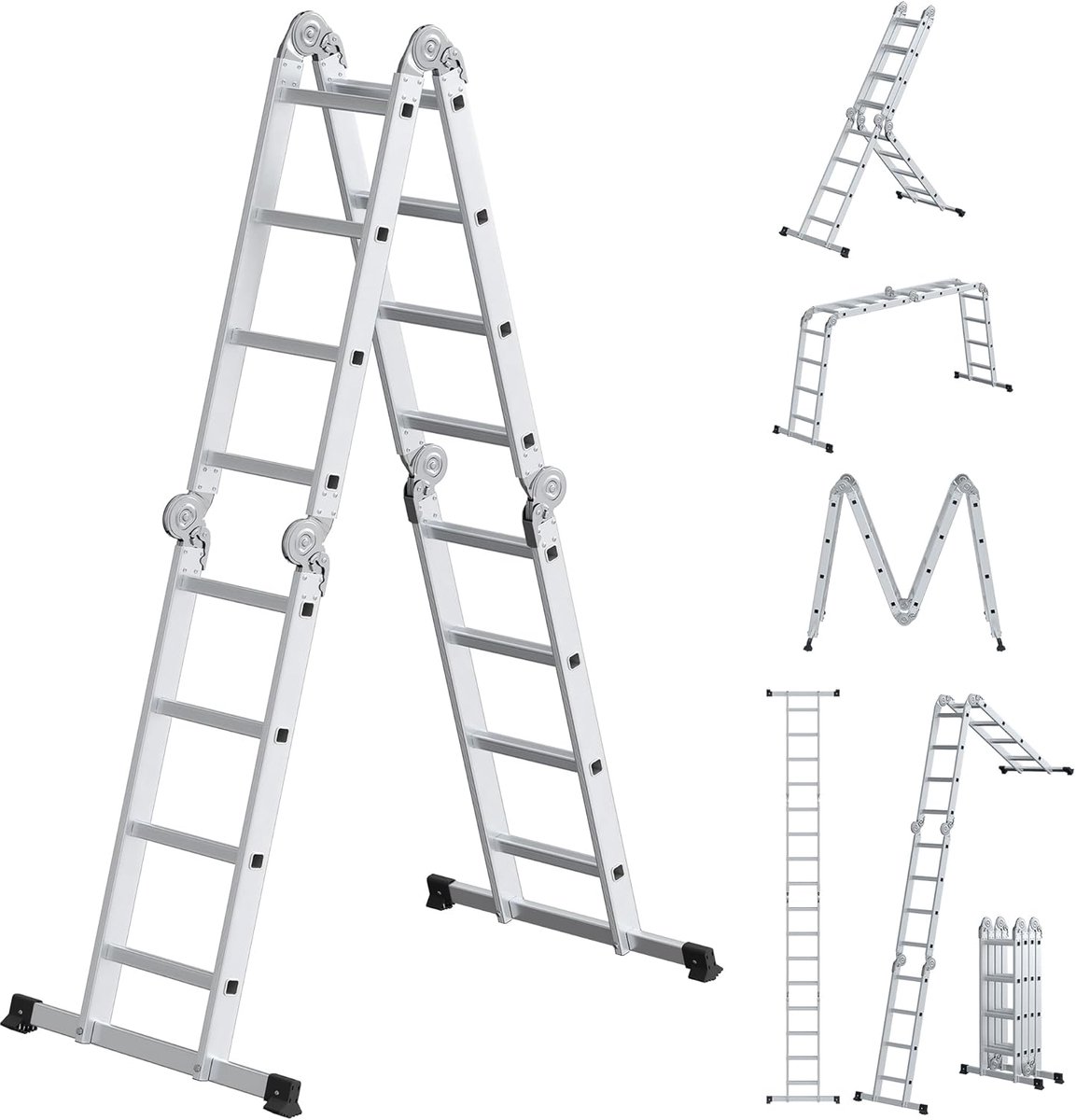Ladder – 16 treden – 430 cm – Zilver